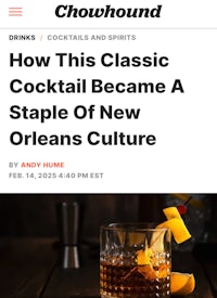 how this classic cocktail became a staple of new orleans new culture